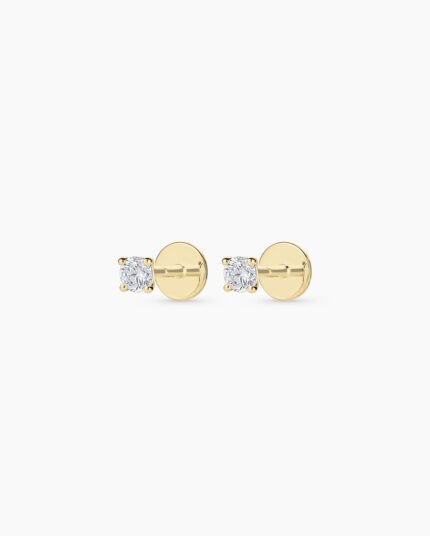 Lab Grown Diamond Solitaire Flat Back Studs